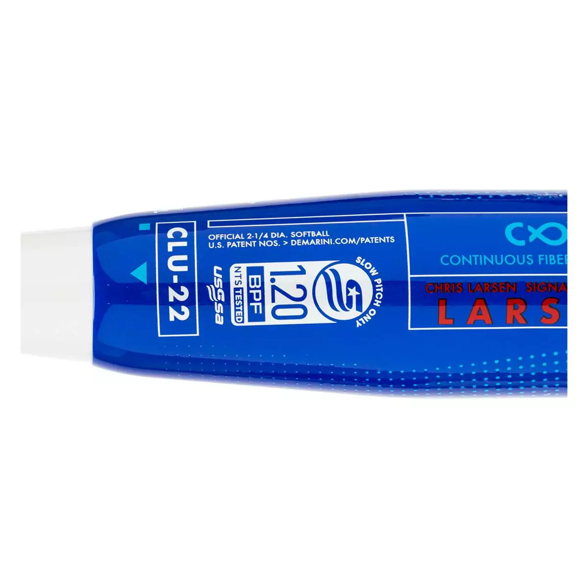 2022 DeMarini Nautalai Chris Larsen 12" Endload USSSA 240 Slow Pitch Softball Bat: WTDXCLU22 Blue, Red, White 6 2022 DeMarini Nautalai Chris Larsen 12" Endload USSSA 240 Slow Pitch Softball Bat: WTDXCLU22 Blue, Red, White - Image 4