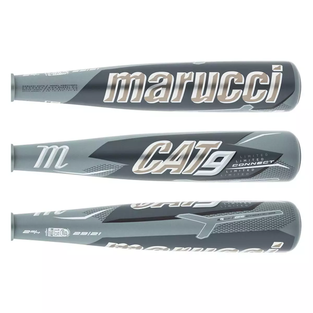 Marucci CAT9 Connect -8 USSSA Baseball Bat: MSBCC98GS Black, Gold, Silver 4 Marucci CAT9 Connect -8 USSSA Baseball Bat: MSBCC98GS Black, Gold, Silver - Image 2