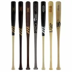 JustBats Pick Your Pack - Youth Wood 2-Pack - Gold Brown, Black, Natural, Maroon, Grey, Silver, White, Gold -BaseBallBat Sales Shop 0373 08 21 34151 7 pack 6 l