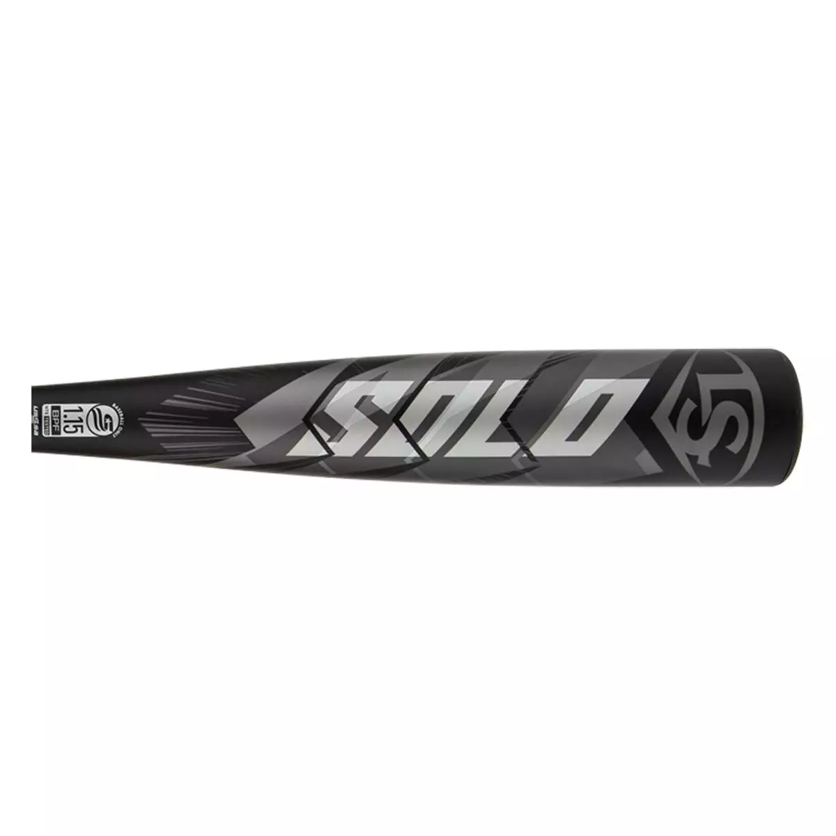 Louisville Slugger Solo -10 USSSA Baseball Bat: WBL2471010 Black, Grey 5 Louisville Slugger Solo -10 USSSA Baseball Bat: WBL2471010 Black, Grey - Image 3