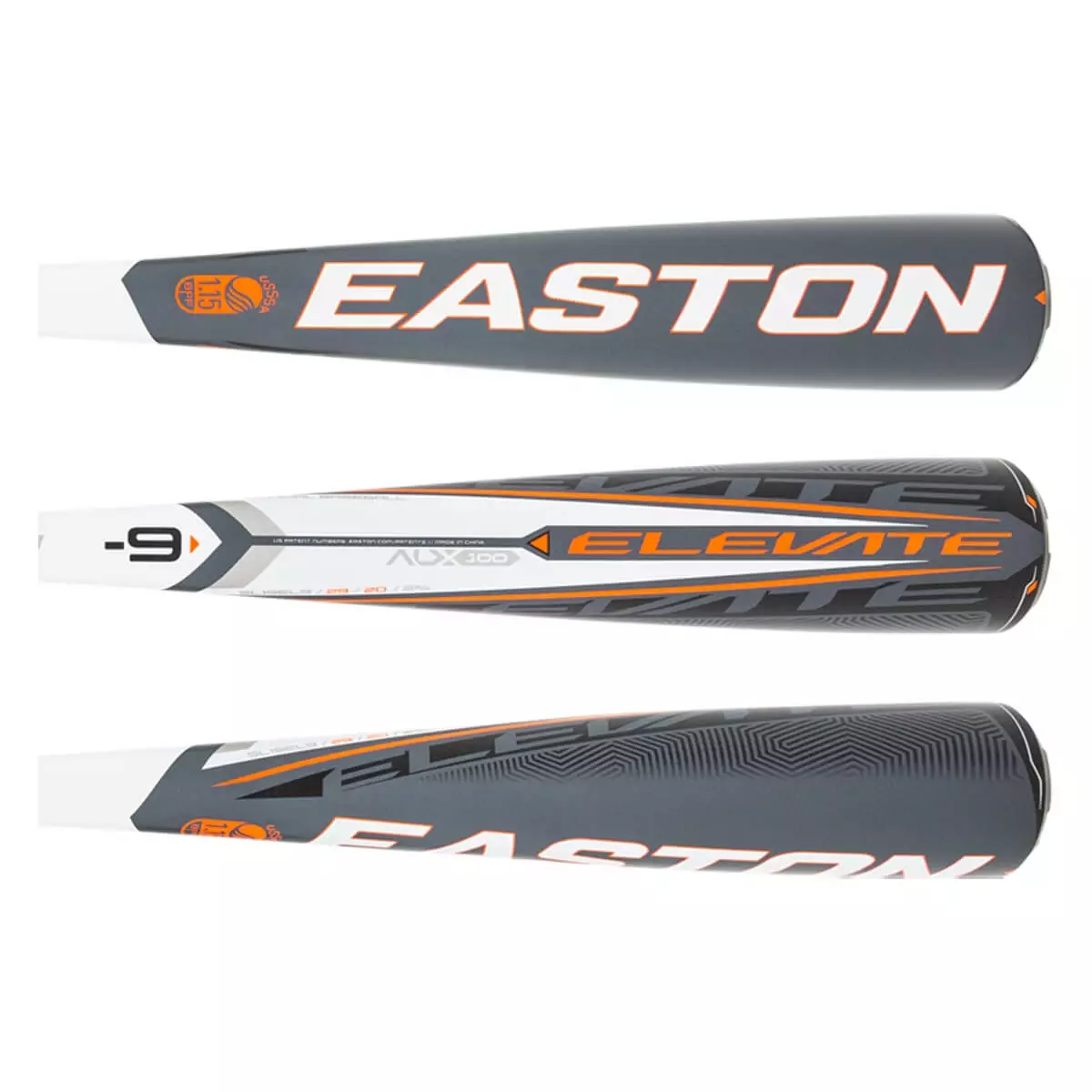 Easton Elevate -9 USSSA Baseball Bat: SL19EL9 Black, White 4 Easton Elevate -9 USSSA Baseball Bat: SL19EL9 Black, White - Image 2