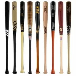 JustBats Pick Your Pack - Adult Wood 3-Pack - Gold Brown, Black, Grey, Natural, Gold, Blue, Red, Maroon, White, Navy, Green -BaseBallBat Sales Shop 0d8e 11 21 33468 9 pack 15 l