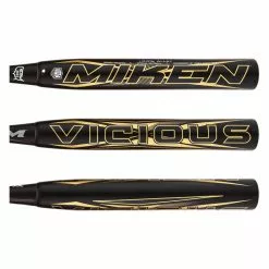 Miken Vicious 13" End Loaded Dual Stamp Slow Pitch Softball Bat: MPAV20 Black, Gold 13 Miken Vicious 13" End Loaded Dual Stamp Slow Pitch Softball Bat: MPAV20 Black, Gold -BaseBallBat Sales Shop 1122 05 21 miken vicious 13 end loaded dual stamp slow pitch softball bat mpav20 32568 10 l