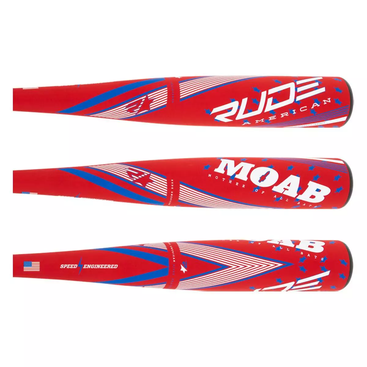 Rude American USA 2022 Rude American MOAB Speed BBCOR Baseball Bat: BBMOAB3S Blue, Red, White 4 Rude American USA 2022 Rude American MOAB Speed BBCOR Baseball Bat: BBMOAB3S Blue, Red, White - Image 2