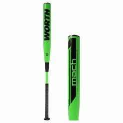 Worth Mach 1 Cobra Jet 428 13.5" XL USA Slow Pitch Softball Bat: WM21MA Black, Green