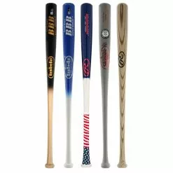 JustBats Pick Your Pack - Youth Wood 3-Pack - Silver Grey, Black, White, Brown, Red, Blue, Natural -BaseBallBat Sales Shop 25b5 09 21 34036 5 pack 6 l
