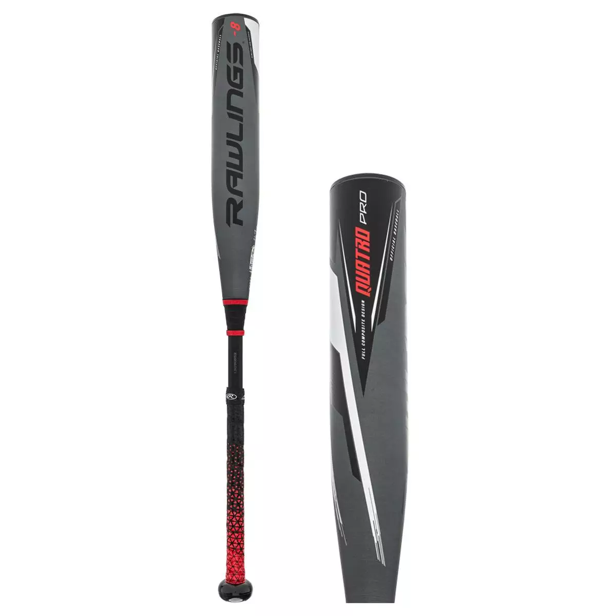 2022 Rawlings Quatro Pro -8 USSSA Baseball Bat: UT2Q8 Black, Grey, Red 3 2022 Rawlings Quatro Pro -8 USSSA Baseball Bat: UT2Q8 Black, Grey, Red
