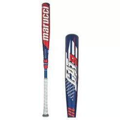 Marucci CAT9 Connect Pastime BBCOR Baseball Bat: MCBCC9A Blue, Red, White