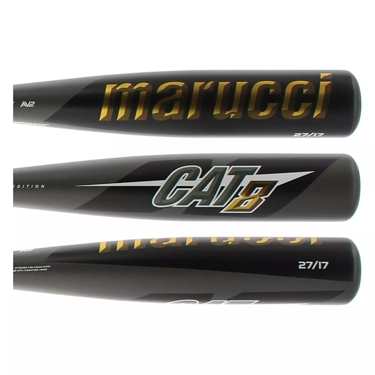 Marucci CAT8 -10 Junior Big Barrel Baseball Bat: MJBBC8BG Black 4 Marucci CAT8 -10 Junior Big Barrel Baseball Bat: MJBBC8BG Black - Image 2