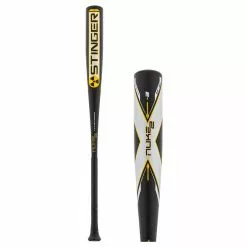 Stinger Bat Co 2022 Stinger NUKE 2 BBCOR Baseball Bat: BBNUKE23 Black, Silver, Yellow