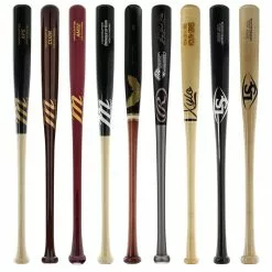 JustBats Pick Your Pack - Youth Wood 2-Pack - Gold Brown, Black, Natural, Maroon, Grey, Silver, White, Gold -BaseBallBat Sales Shop 313c 11 21 34151 9 pack 18 l