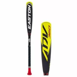 2022 Easton ADV 360 -10 USA Baseball Bat: YBB22ADV10 Red, Yellow, Navy