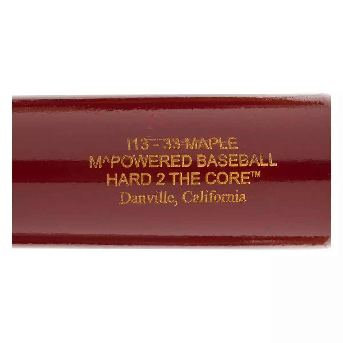 M^Powered H2TC™ Pro Maple Wood Baseball Bat: H2TCI13 Maroon, Natural 6 M^Powered H2TC™ Pro Maple Wood Baseball Bat: H2TCI13 Maroon, Natural - Image 4