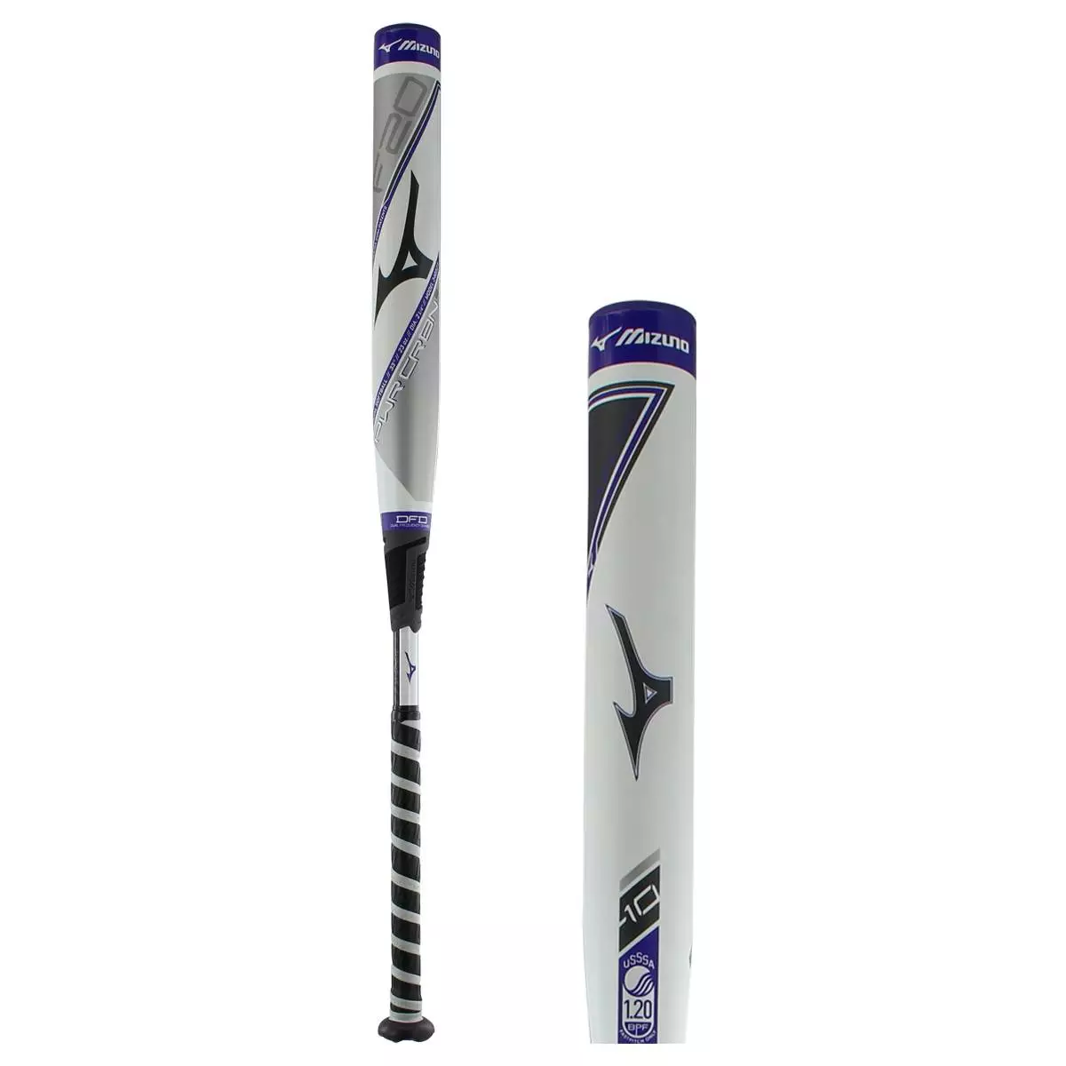 Mizuno F20 PWR CRBN -10 Fastpitch Softball Bat: F20-PWR CRBN0 Purple, White 11 Mizuno F20 PWR CRBN -10 Fastpitch Softball Bat: F20-PWR CRBN0 Purple, White - Image 9