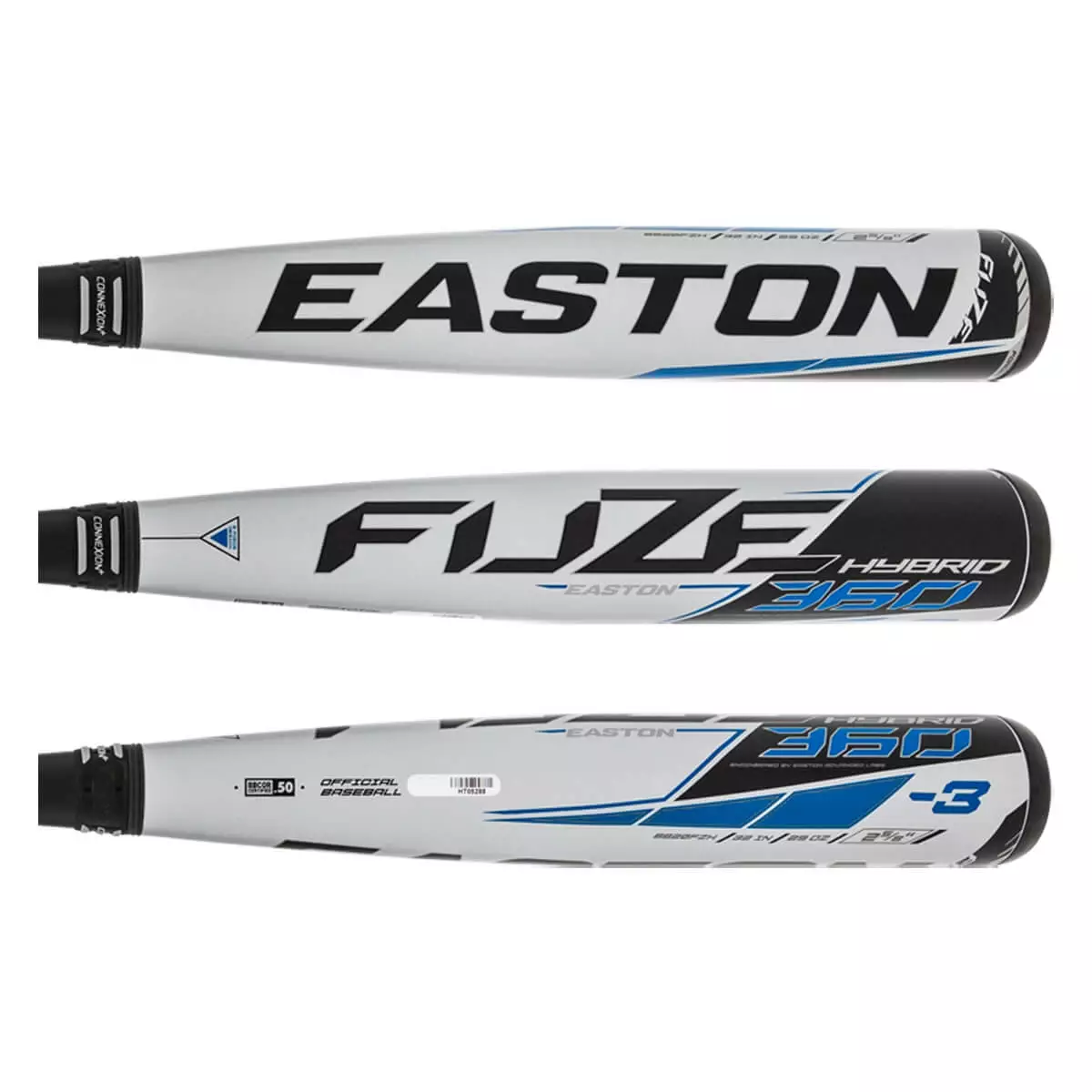 Easton Fuze Hybrid 360 BBCOR Baseball Bat: BB20FZH Black, Silver, Blue 4 Easton Fuze Hybrid 360 BBCOR Baseball Bat: BB20FZH Black, Silver, Blue - Image 2