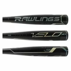 Rawlings VELO ACP BBCOR Baseball Bat: BBZV3 Black