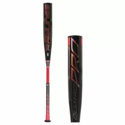 Rawlings Quatro Pro BBCOR Baseball Bat: BB1Q3 Black, Red