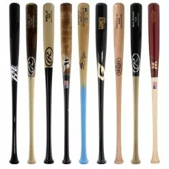 JustBats Pick Your Pack - Adult Wood 3-Pack - Gold Brown, Black, Grey, Natural, Gold, Blue, Red, Maroon, White, Navy, Green -BaseBallBat Sales Shop 4d01 10 21 33468 9 pack 8 l