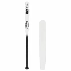 BamBooBat Bamboo Wood ASA Slow Pitch Softball Bat: HBBW34S White/Black Black, White