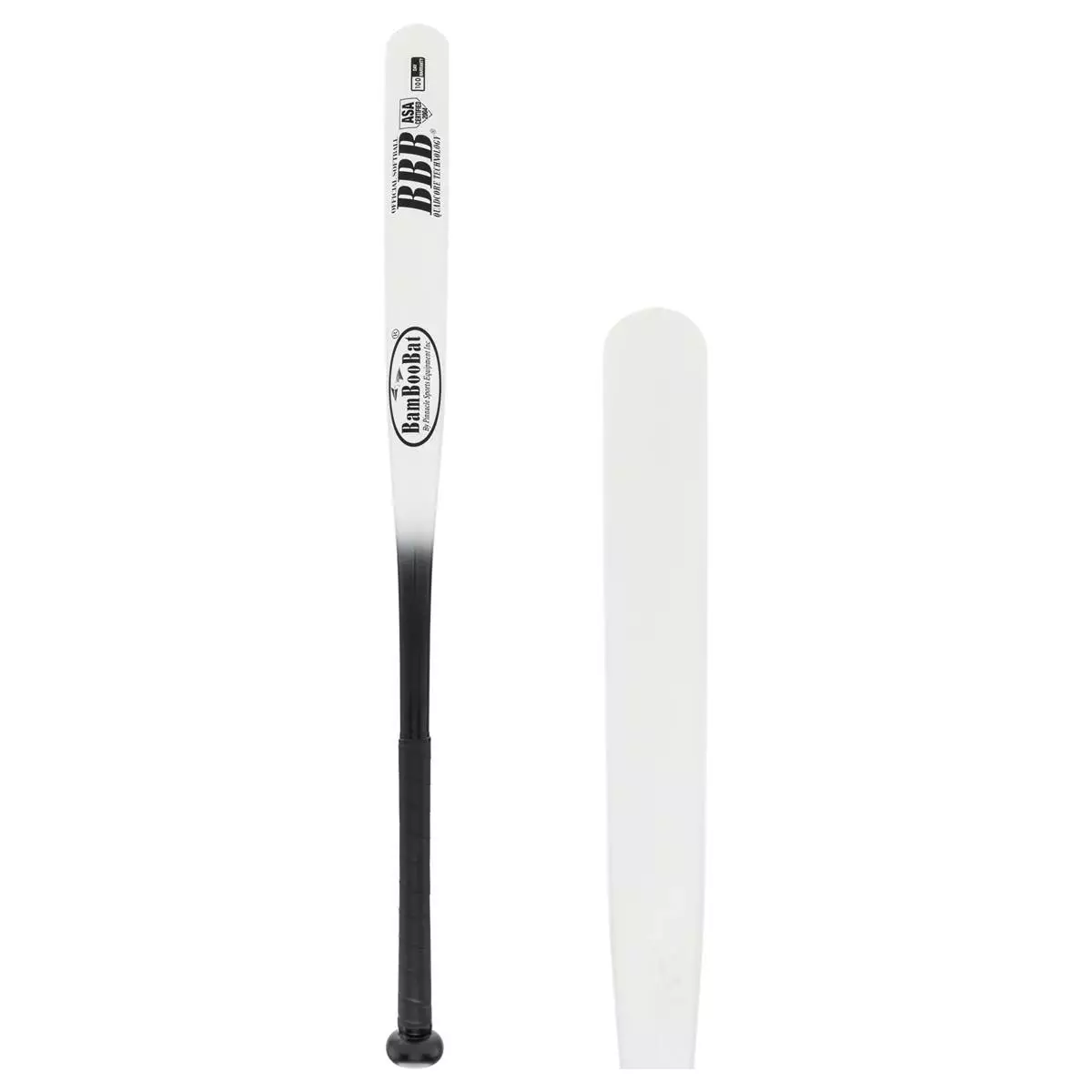 BamBooBat Bamboo Wood ASA Slow Pitch Softball Bat: HBBW34S White/Black Black, White 3 BamBooBat Bamboo Wood ASA Slow Pitch Softball Bat: HBBW34S White/Black Black, White