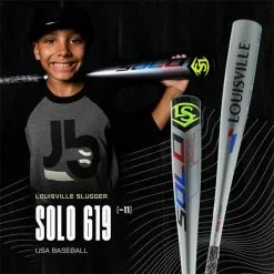 Louisville Slugger Solo 619 -11 USA Baseball Bat: WTLUBS619B11 Grey