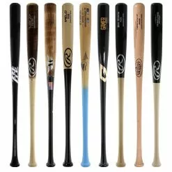 JustBats Pick Your Pack - Adult Wood 2-Pack - Gold Brown, Black, Grey, Natural, Gold, Blue, Red, Maroon, White, Navy, Green -BaseBallBat Sales Shop 5446 10 21 33469 9 pack 10 l