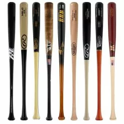 JustBats Pick Your Pack - Adult Wood 2-Pack - Gold Brown, Black, Grey, Natural, Gold, Blue, Red, Maroon, White, Navy, Green -BaseBallBat Sales Shop 564c 11 21 33469 9 pack 19 l