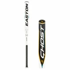 2022 Easton Ghost Double Barrel -8 Fastpitch Softball Bat: FP22GH8 Gold, White, Grey, Teal