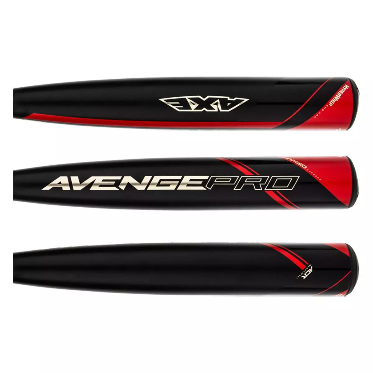 2022 Axe Avenge Pro Power Handle BBCOR Baseball Bat: L146J-PWR Black, Red 4 2022 Axe Avenge Pro Power Handle BBCOR Baseball Bat: L146J-PWR Black, Red - Image 2