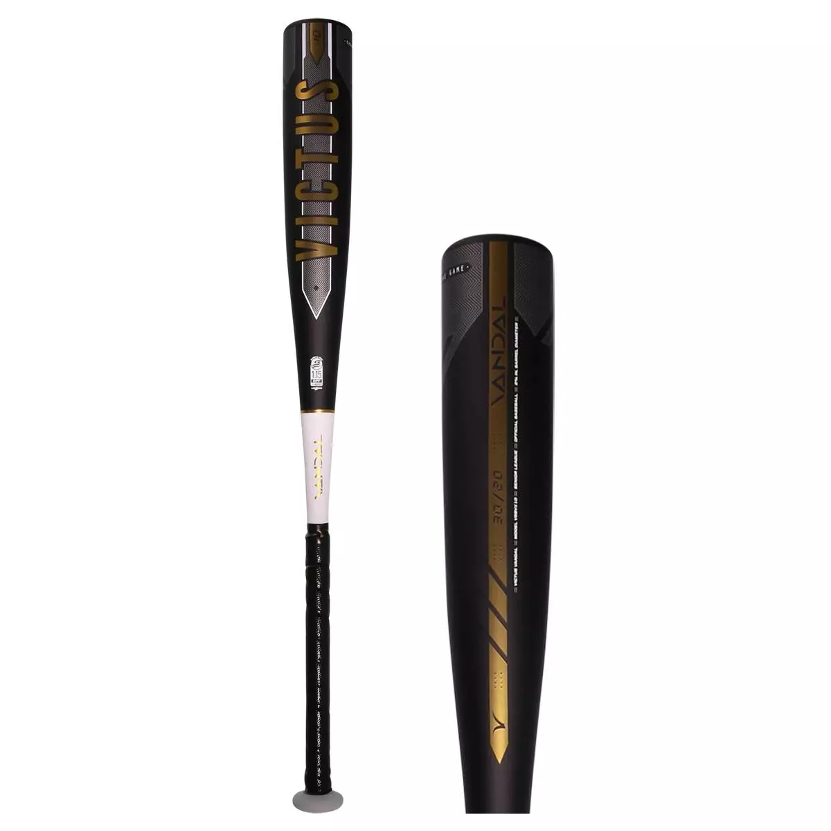 Victus Vandal -10 USSSA Baseball Bat: VSBVX10 Black, Gold, White 3 Victus Vandal -10 USSSA Baseball Bat: VSBVX10 Black, Gold, White