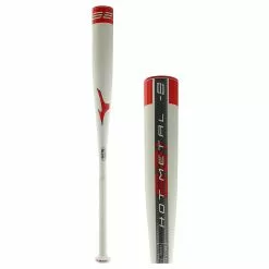 Mizuno Hot Metal -8 USSSA Baseball Bat: SL21HM8 Red, White