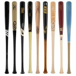 JustBats Pick Your Pack - Adult Wood 3-Pack - Gold Brown, Black, Grey, Natural, Gold, Blue, Red, Maroon, White, Navy, Green -BaseBallBat Sales Shop 630a 12 21 33468 9 pack 21 l
