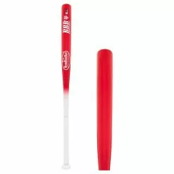 BamBooBat Bamboo Wood ASA Slow Pitch Softball Bat: HNBR34S White/Red Red, White