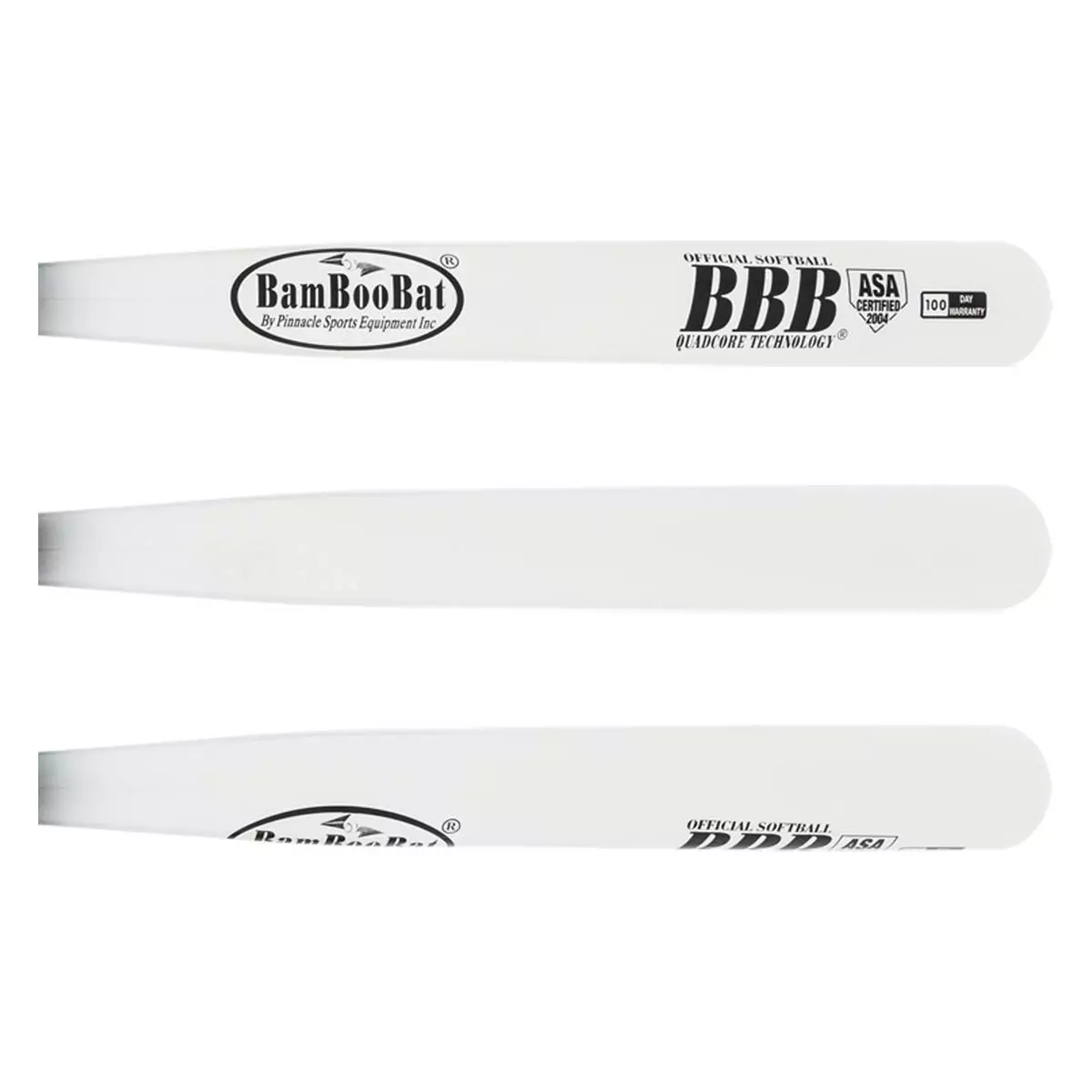 BamBooBat Bamboo Wood ASA Slow Pitch Softball Bat: HBBW34S White/Black Black, White 4 BamBooBat Bamboo Wood ASA Slow Pitch Softball Bat: HBBW34S White/Black Black, White - Image 2