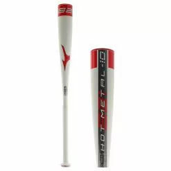 Mizuno Hot Metal -10 USSSA Baseball Bat: SL21HM10 Red, White