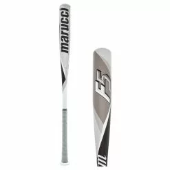 Marucci F5 BBCOR Baseball Bat: MCBF53 Black, Silver, White