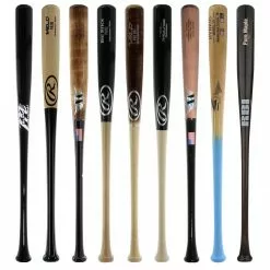 JustBats Pick Your Pack - Adult Wood 2-Pack - Gold Brown, Black, Grey, Natural, Gold, Blue, Red, Maroon, White, Navy, Green -BaseBallBat Sales Shop 795b 08 21 33469 9 pack 5 l