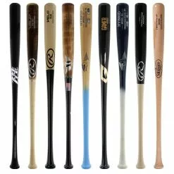 JustBats Pick Your Pack - Adult Wood 2-Pack - Gold Brown, Black, Grey, Natural, Gold, Blue, Red, Maroon, White, Navy, Green -BaseBallBat Sales Shop 8219 10 21 33469 9 pack 11 l