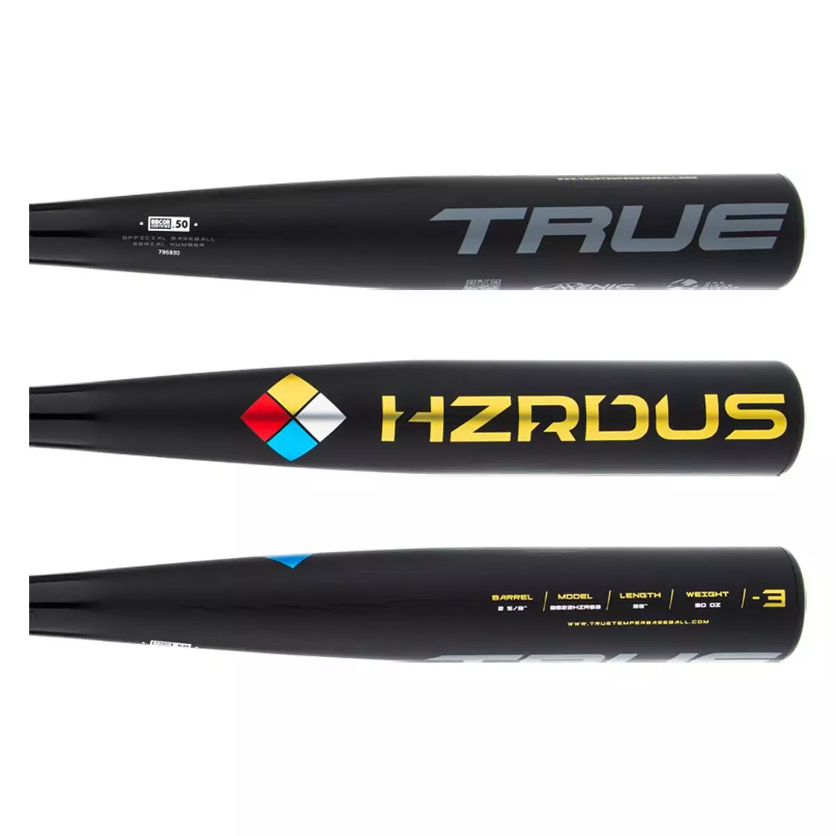 TRUE TEMPER HZRDUS BBCOR Baseball Bat: BB22HZRB3 Black, Gold 4 TRUE TEMPER HZRDUS BBCOR Baseball Bat: BB22HZRB3 Black, Gold - Image 2