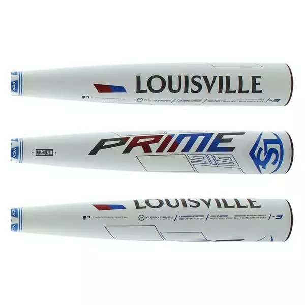 Louisville Slugger Prime 919 BBCOR Baseball Bat: WTLBBP919B3 Blue, Red, White 4 Louisville Slugger Prime 919 BBCOR Baseball Bat: WTLBBP919B3 Blue, Red, White - Image 2