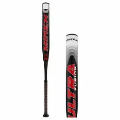Miken Ultra Fusion 14" Mike Macenko Big Cat Endload Senior Slow Pitch Softball Bat: MFN4SS Black, White, Red
