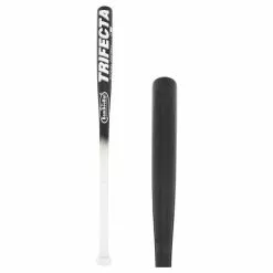BamBooBat Trifecta Wood Slow Pitch Softball Bat: TRI-HWBB Black, White