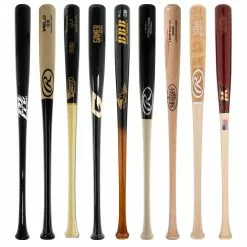 JustBats Pick Your Pack - Adult Wood 2-Pack - Gold Brown, Black, Grey, Natural, Gold, Blue, Red, Maroon, White, Navy, Green -BaseBallBat Sales Shop 9025 12 21 33469 9 pack 24 l