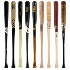 JustBats Pick Your Pack - Adult Wood 3-Pack - Gold Brown, Black, Grey, Natural, Gold, Blue, Red, Maroon, White, Navy, Green -BaseBallBat Sales Shop 91d0 12 21 33468 9 pack 20 l
