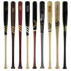 JustBats Pick Your Pack - Youth Wood 2-Pack - Gold Brown, Black, Natural, Maroon, Grey, Silver, White, Gold -BaseBallBat Sales Shop 9b03 11 21 34151 9 pack 19 l