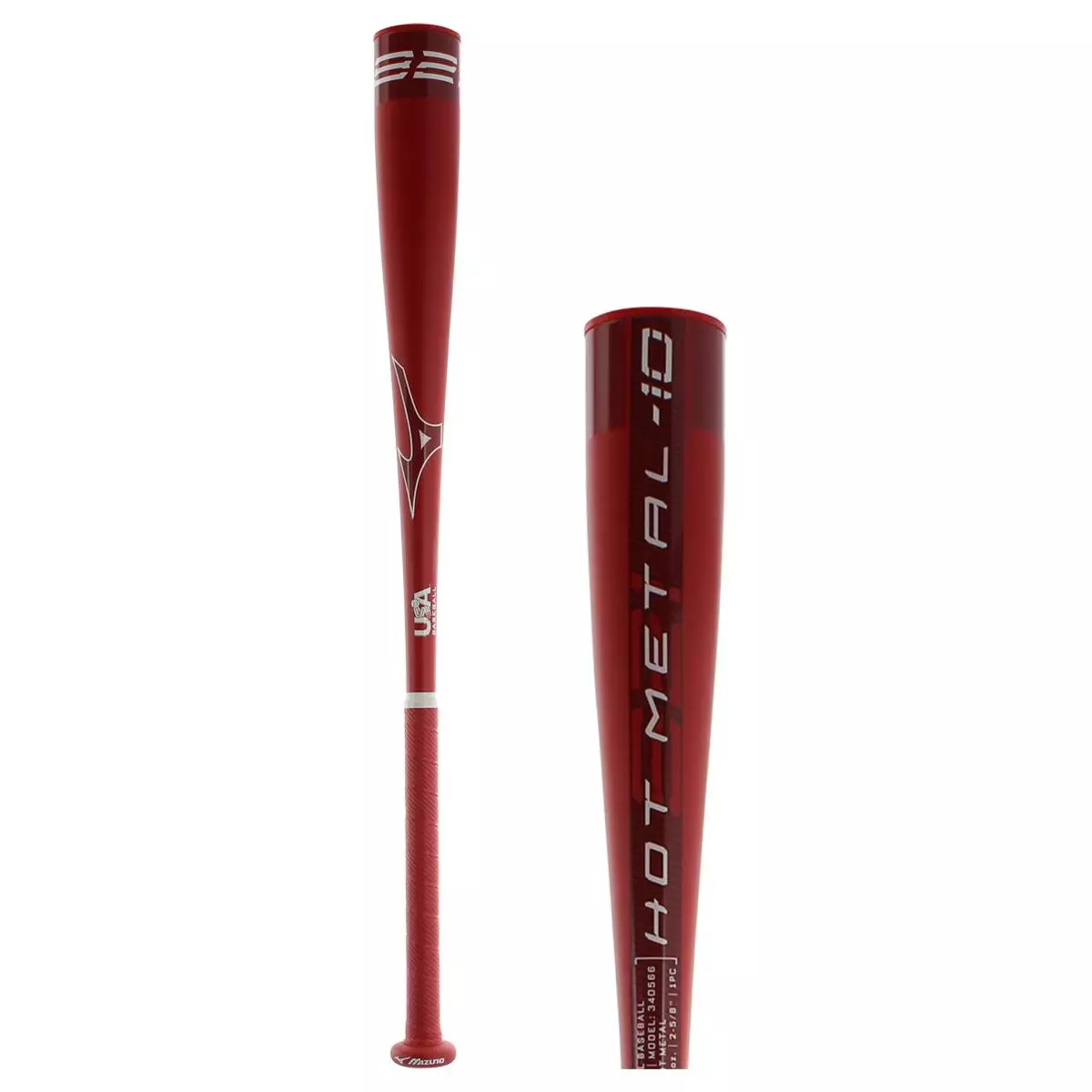 2021 Mizuno Hot Metal -10 USA Baseball Bat: YBB21HM10 Red 3 2021 Mizuno Hot Metal -10 USA Baseball Bat: YBB21HM10 Red