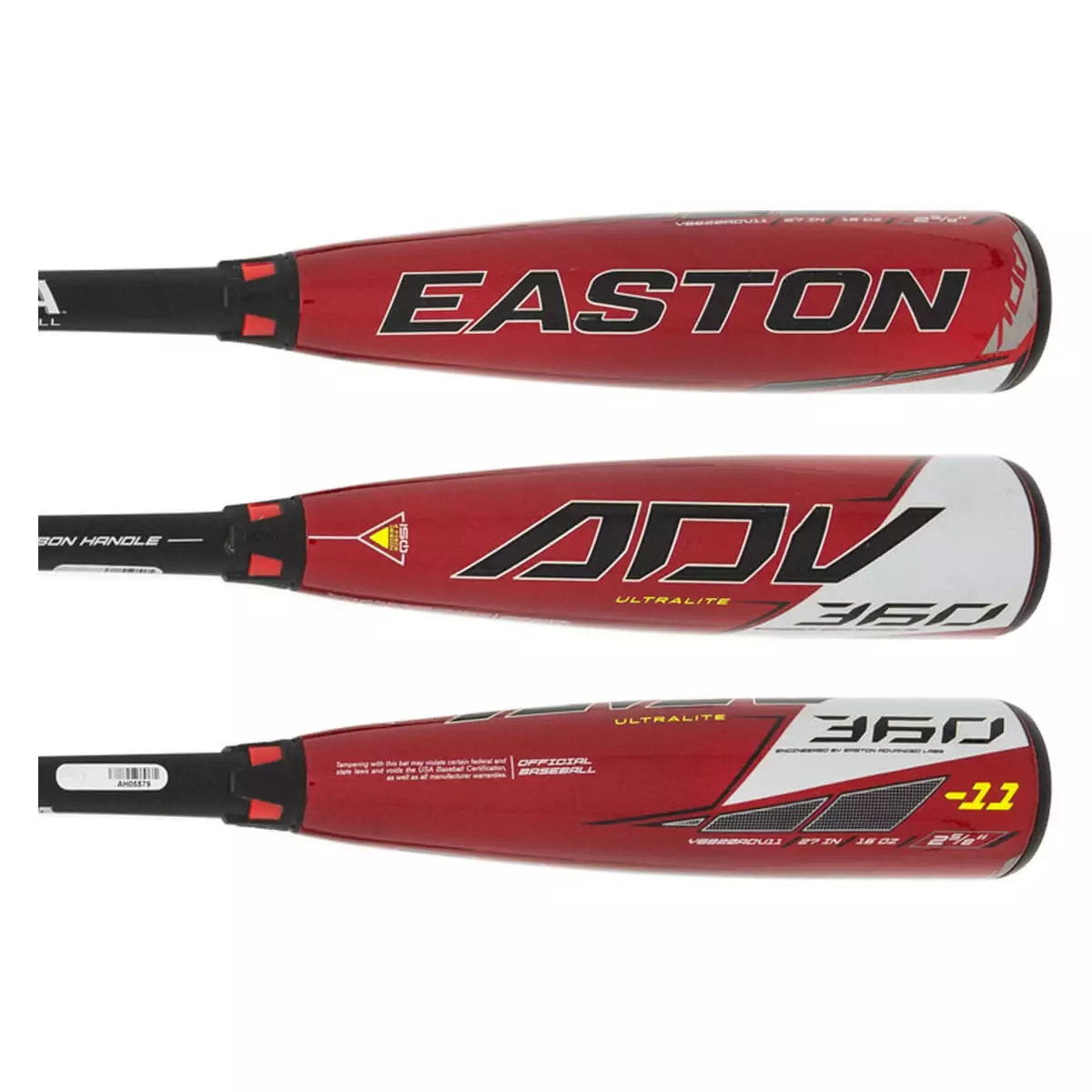 Easton ADV 360 -11 USA Baseball Bat: YBB20ADV11 Red 4 Easton ADV 360 -11 USA Baseball Bat: YBB20ADV11 Red - Image 2