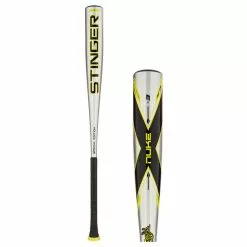 Stinger Bat Co Stinger NUKE BBCOR Baseball Bat: NUKESE Black, Silver, Yellow