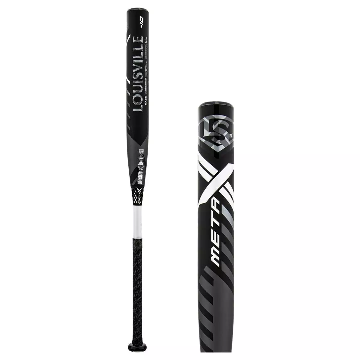 2022 Louisville Slugger Meta -10 Fastpitch Softball Bat: WBL2492010 Black, Grey, White 3 2022 Louisville Slugger Meta -10 Fastpitch Softball Bat: WBL2492010 Black, Grey, White