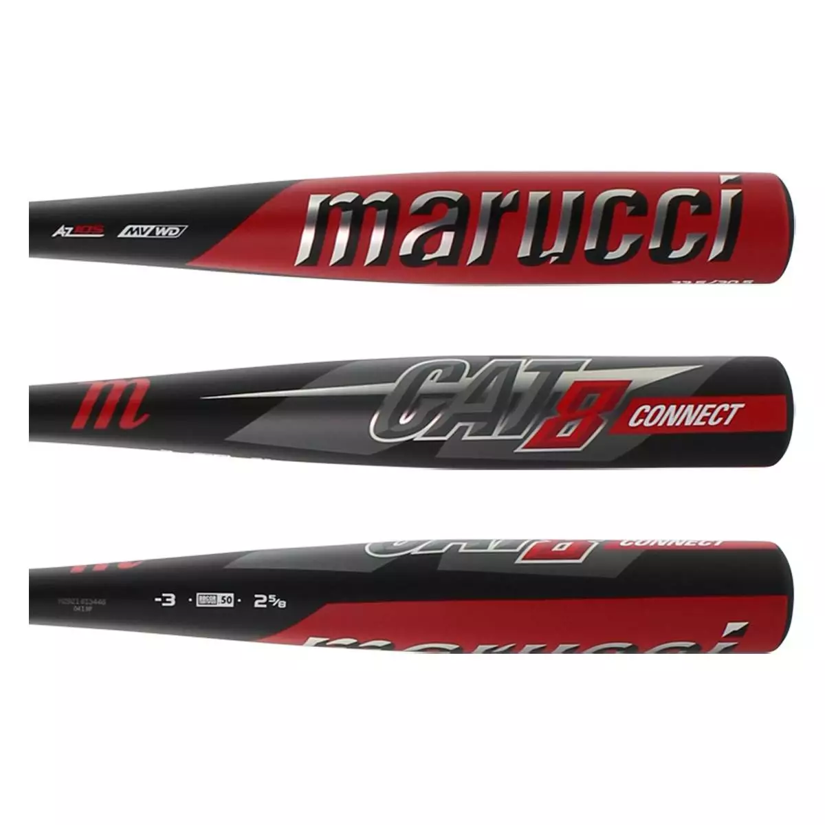 Marucci CAT8 Connect Black BBCOR Baseball Bat: MCBCC8CB Black, Red 4 Marucci CAT8 Connect Black BBCOR Baseball Bat: MCBCC8CB Black, Red - Image 2